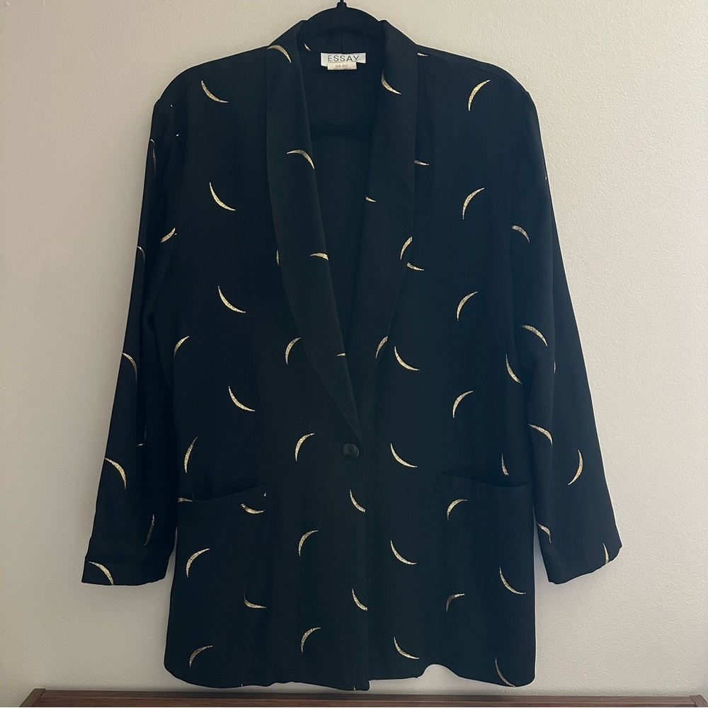 Vintage Blazer black with Gold Accents